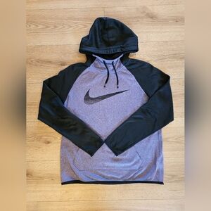 Nike Womans Purple And Black Therma-fit Hoodie, Size- Medium